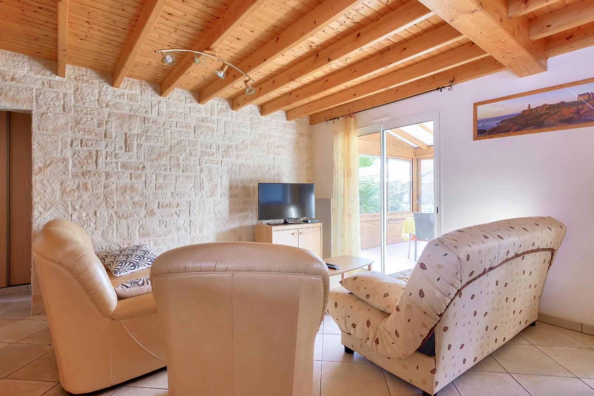 Maison Pour 8 - 5Min De La Plage - Jardin & Veranda Longeville-sur-Mer Exteriör bild